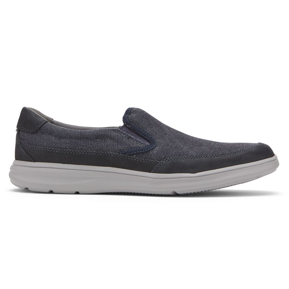 Sneakers Barbati Rockport Beckwith Slip-On Bleumarin - Romania 6725-GMDTF